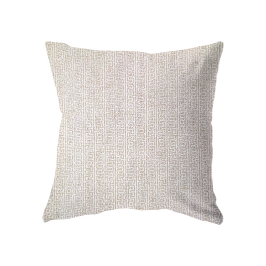 18x18 Cream & White Geometric Pattern