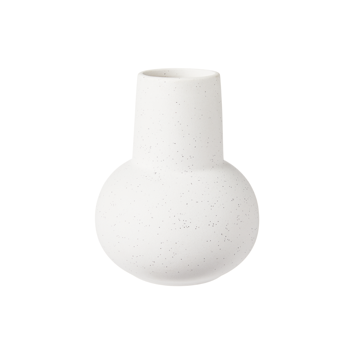Minimalist White Speckled Ceramic Vase