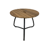 Outdoor Side Table - Round Wood Slats