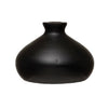 Vase - Black Round Paulownia Wood