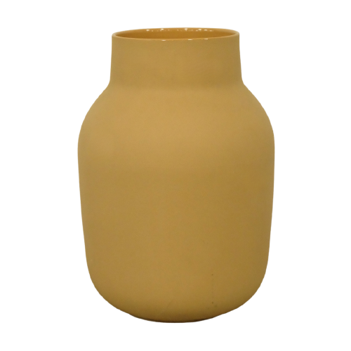 Mustard Matte Vase w/ Glossy Inside