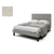 Complete Bed - Twin w/ Headboard Upholstered Dicosta Linen, Leg 13"