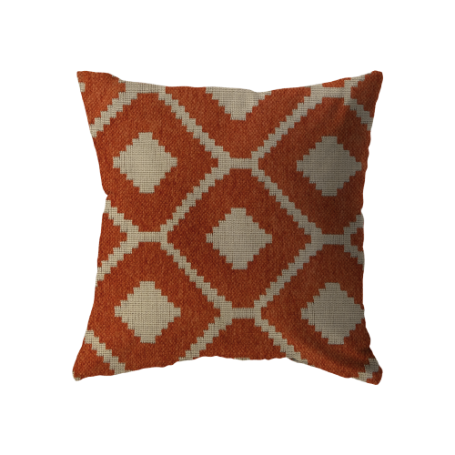 18x18 - Burnt Orange Diamond