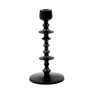 Black Tiered Disk-Shaped Candle Holder MEDIUM
