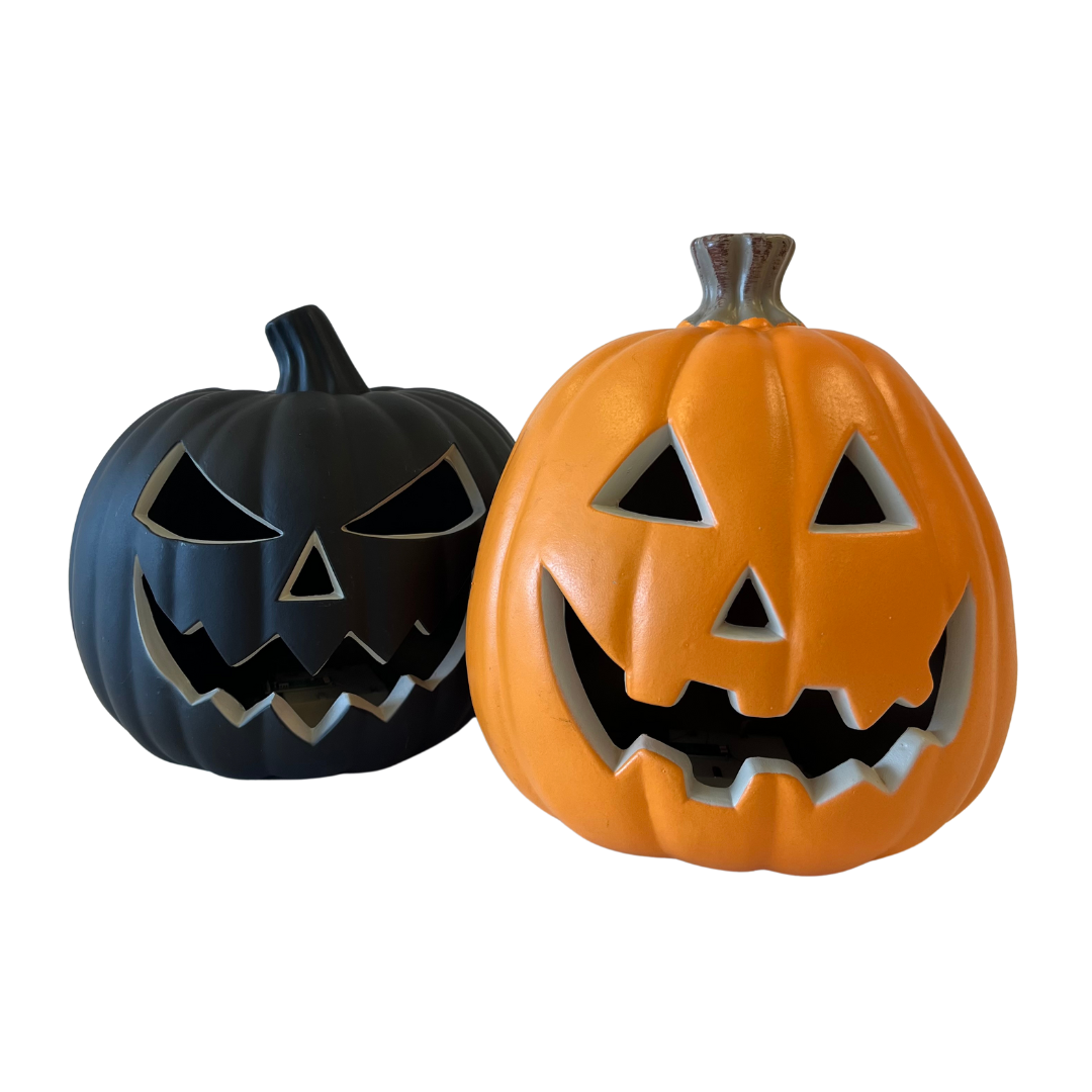 Halloween - Decorative Plastic Pumpkin with Lights