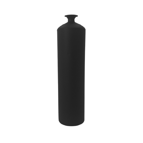 Matte Black Narrow Cylinder Vase