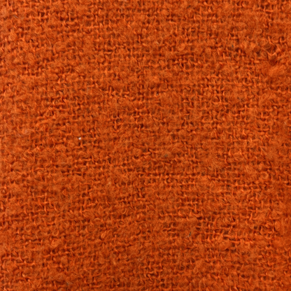 Orange Wool With Tassels Throw