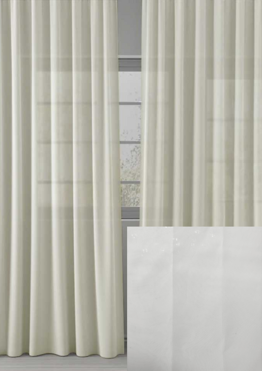 Drapery Panel - Sheer White W42''