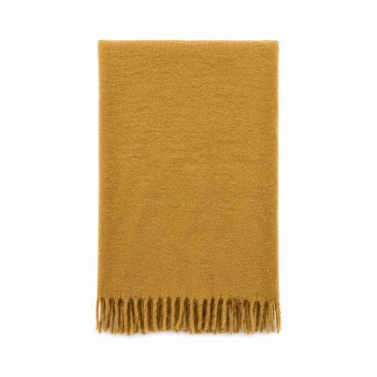 Mustard Yellow Woven Throw