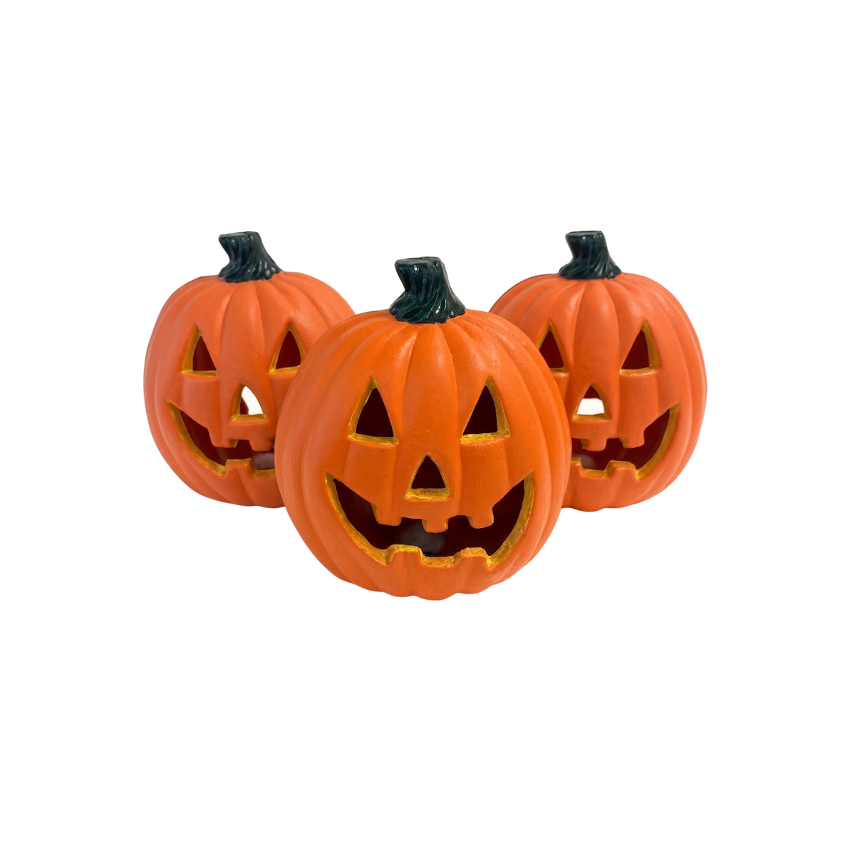 Halloween - Decorative Plastic Pumpkin with Green Light