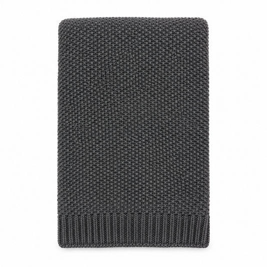 Throw - Woven Knit Charcoal