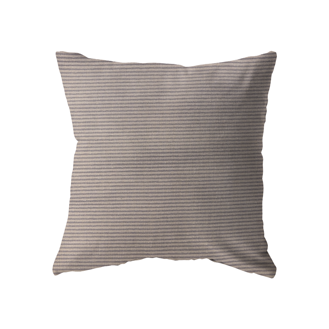 18x18 - Cream & Grey Stripe