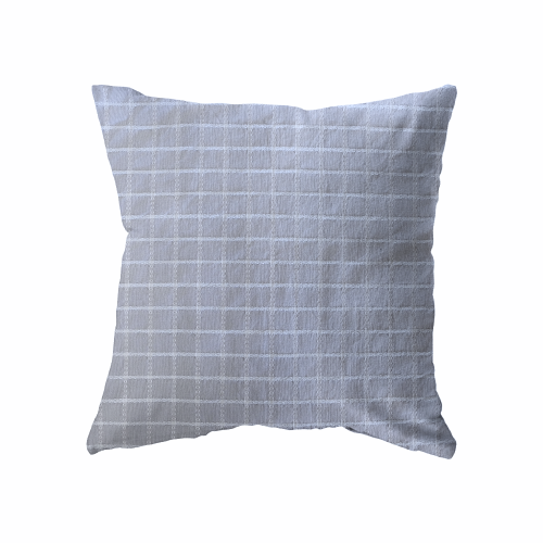 18x18 - White & Grey Windowpane Check