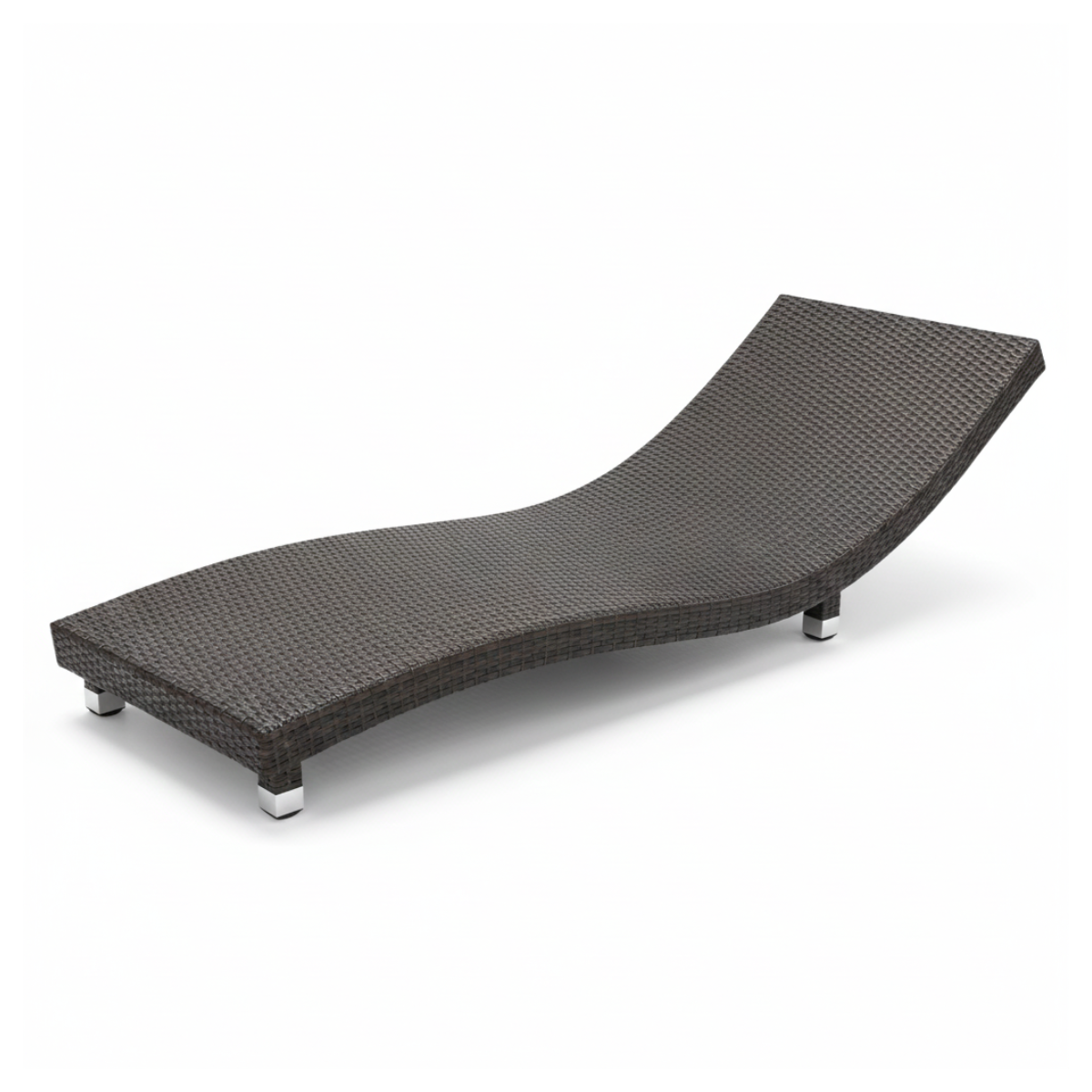 Outdoor Lounger - Black Wicker