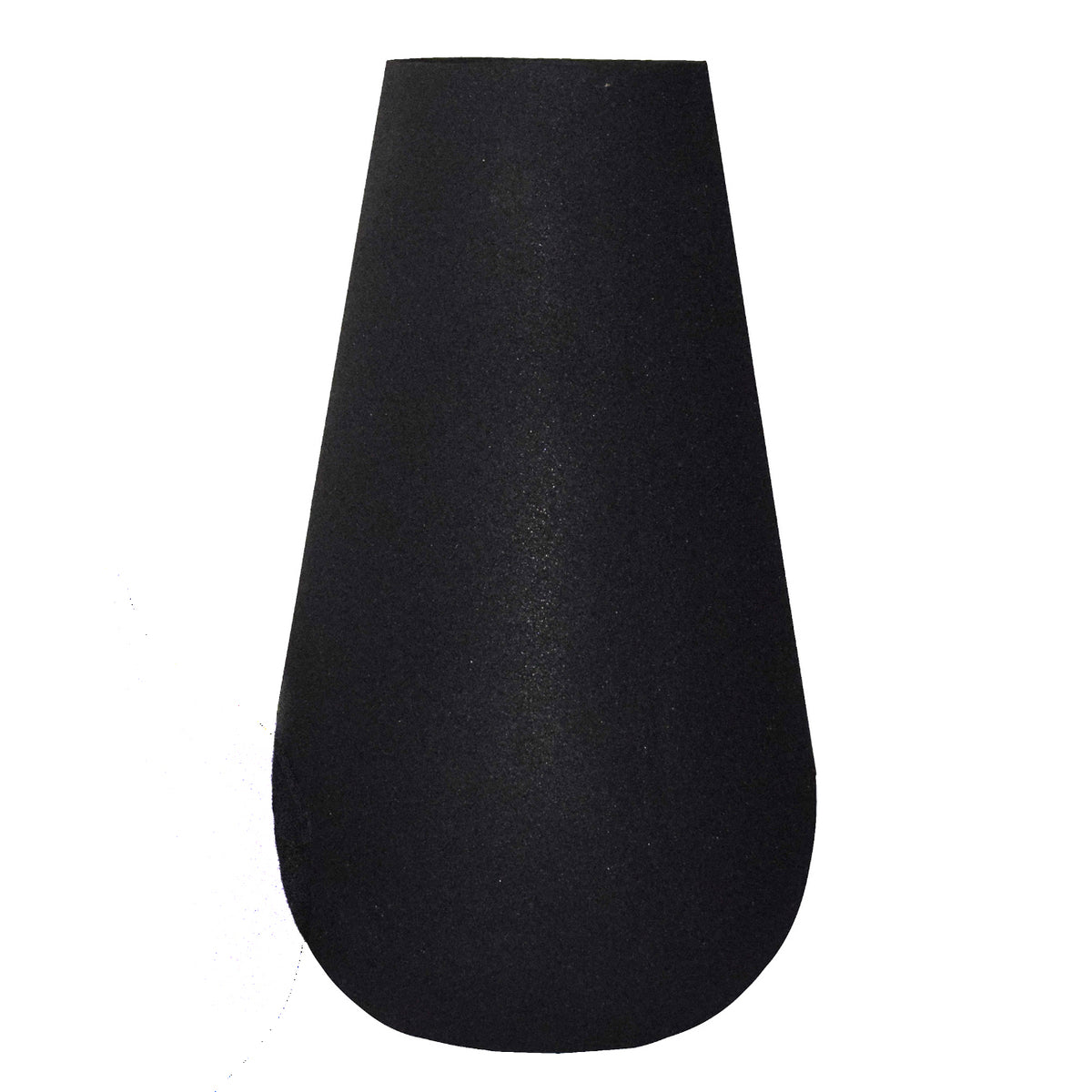 Roove Textured Matte Black Iron Vase