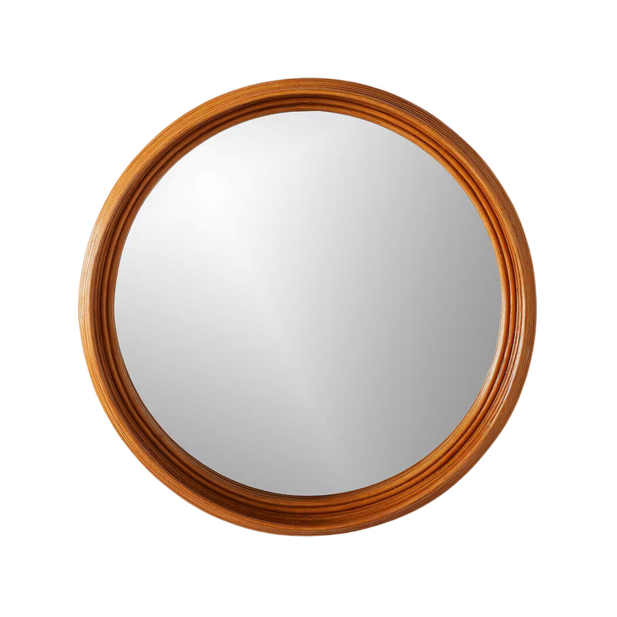 36" Rota Round Rattan Mirror