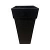 Large Square Metal Matte Black Planter Pot