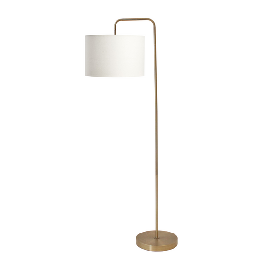 Curved Light Gold Floor Lamp
