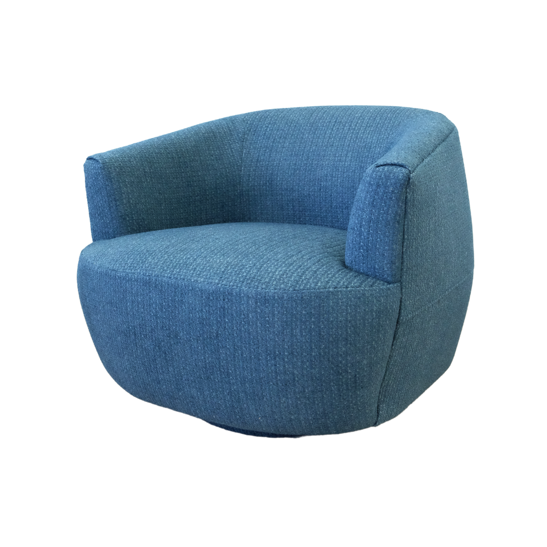 The Drum Blue Swivel Chair