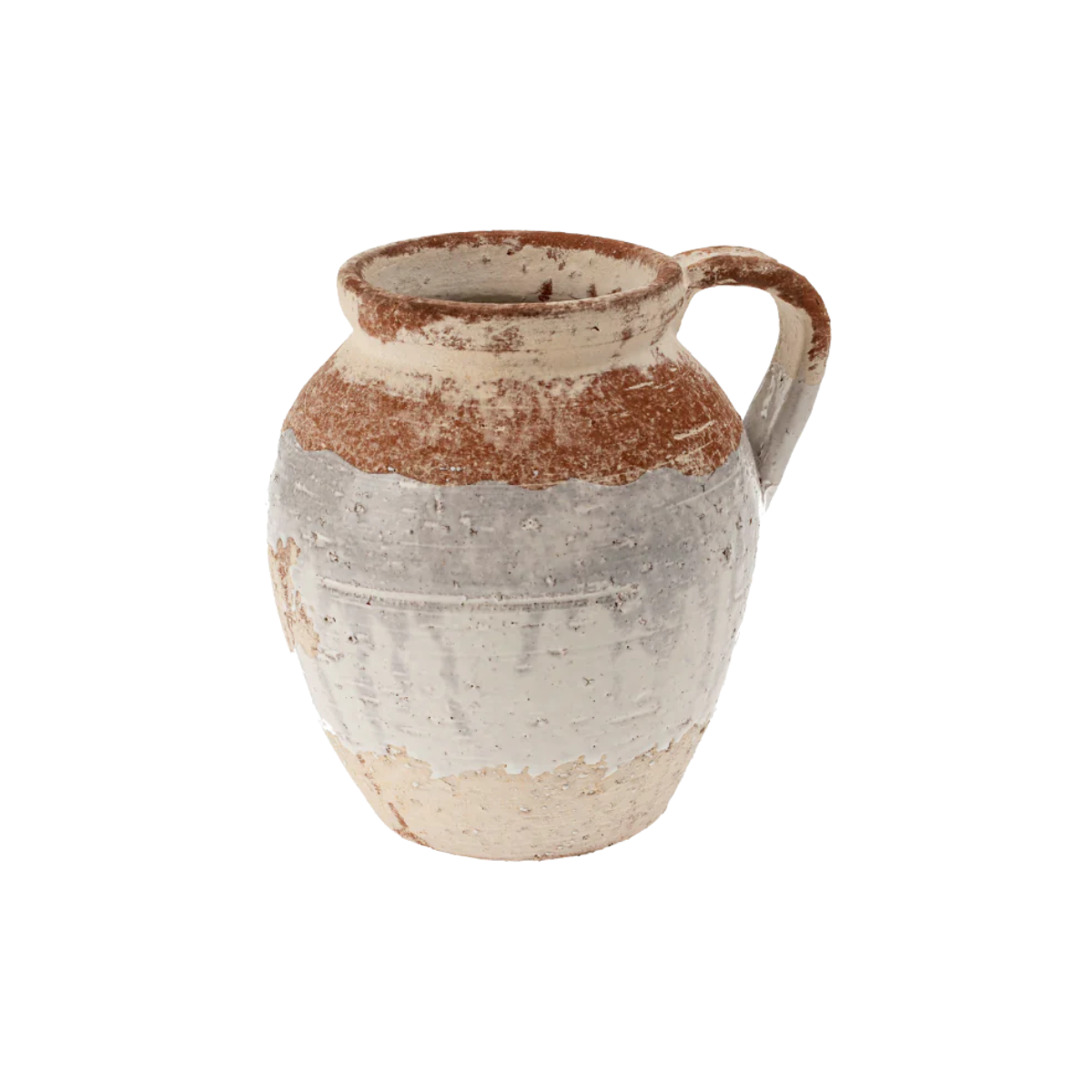 Vichy Terracotta Vase with Handle