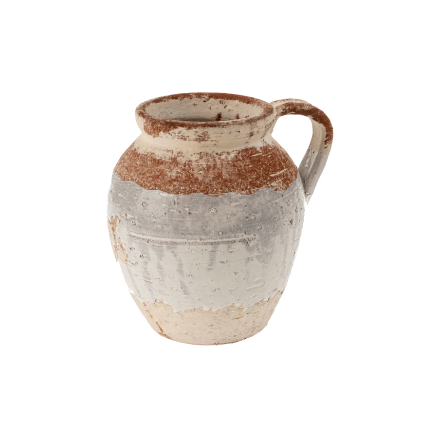 Vichy Terracotta Vase with Handle