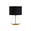 Table Lamp - Prizna Brass Plated Finish Geometric