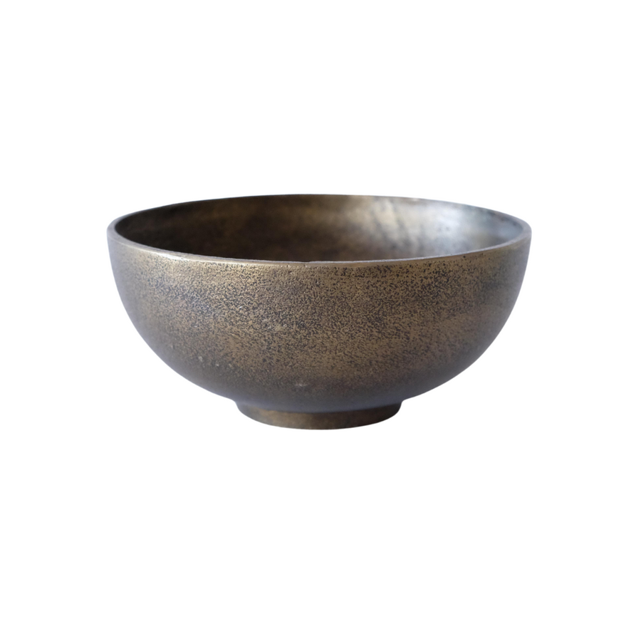 Round Gold Metal Bowl