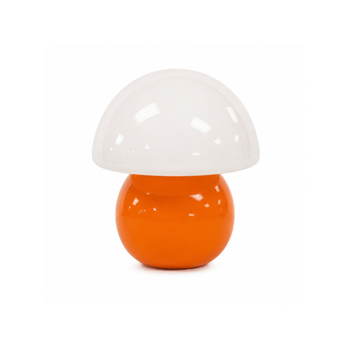 Mushroom White Orange Table Lamp