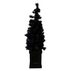 Christmas Tree 4' Black with Black Wooden Base - No Lights