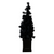 Christmas Tree 4' Black with Black Wooden Base - No Lights