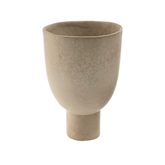 Lumos Paper Mache Taupe Large Vase