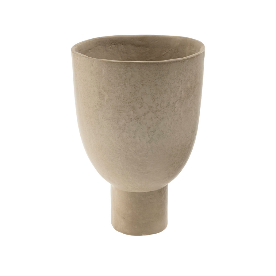 Lumos Paper Mache Taupe Large Vase
