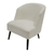 Beige Armless Accent Chair With Black Legs