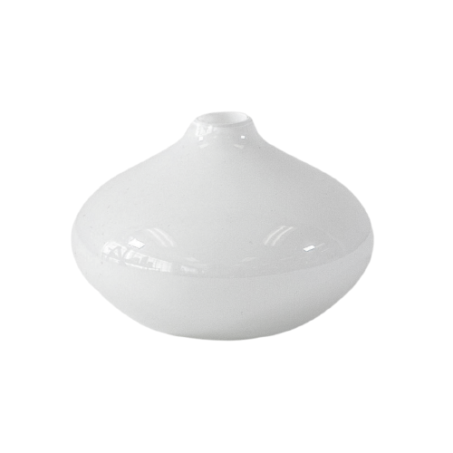 Small White Wide Glass