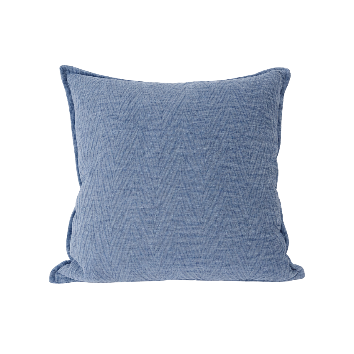 19x19 Pre-Stuffed Light Blue Pillow with Pattern