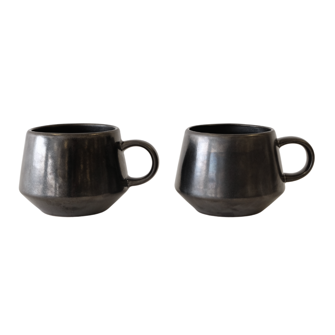 Black Metallic Glaze Mug