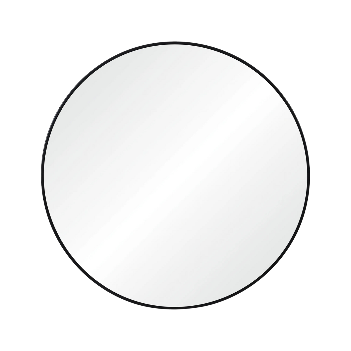 Claribel Black Round Mirror