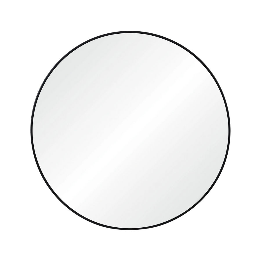 Claribel Black Round Mirror