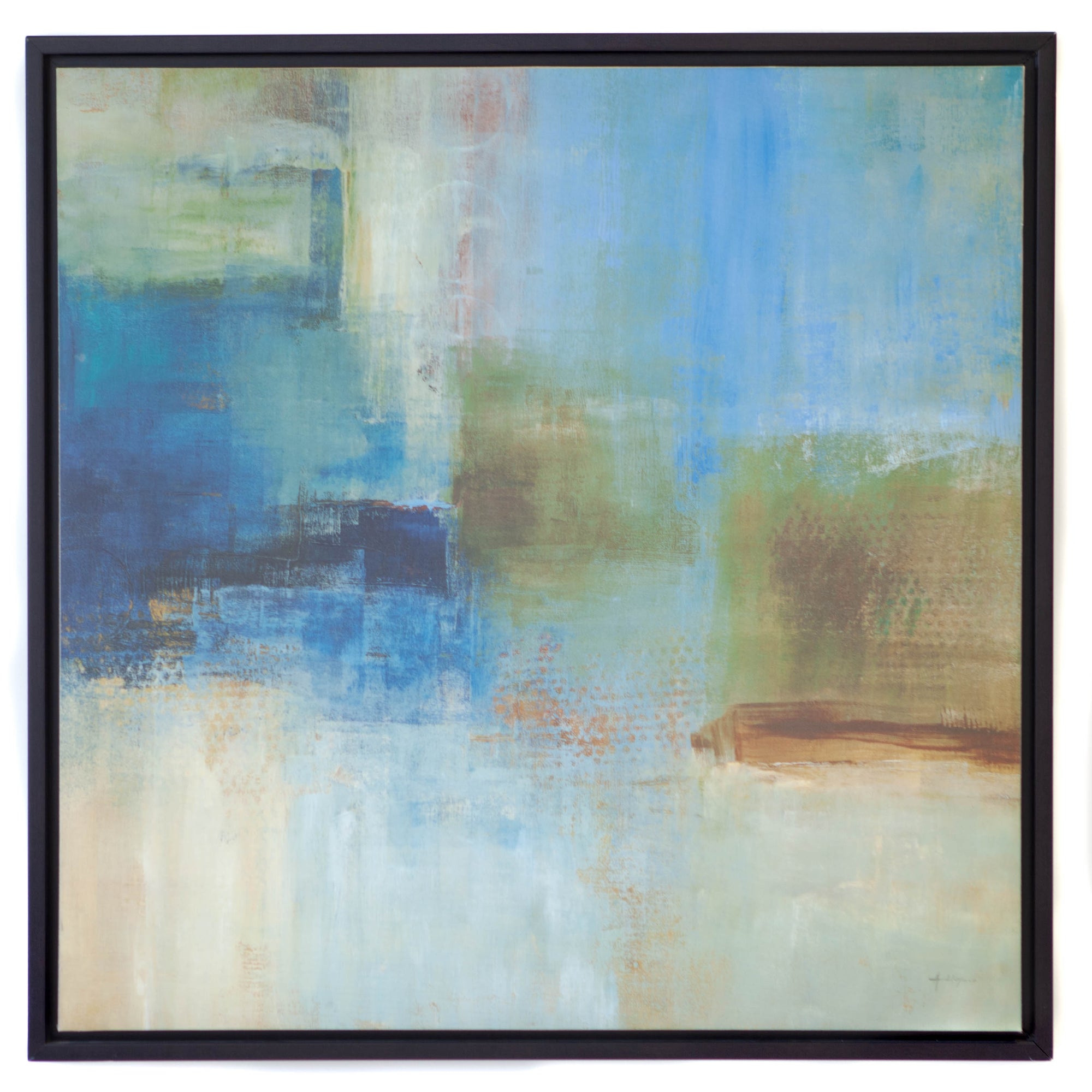 Art - HS Framed Blue Abstract Medium  CLEARED