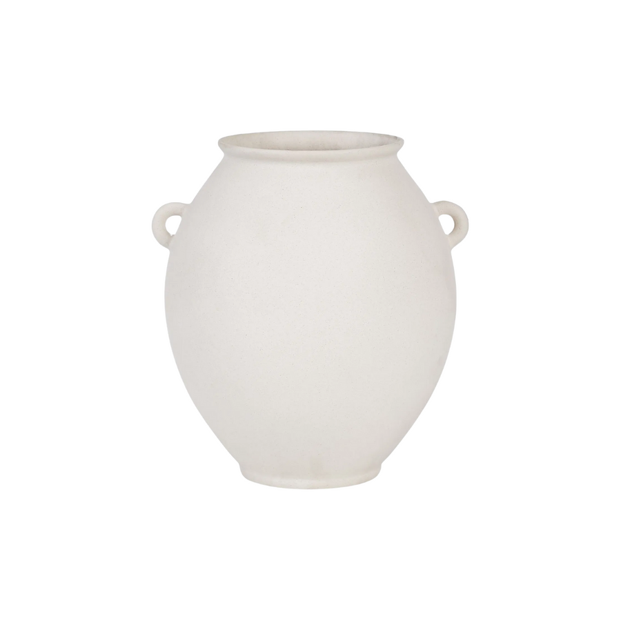 Yevla Matte Off-White Ceramic Vase