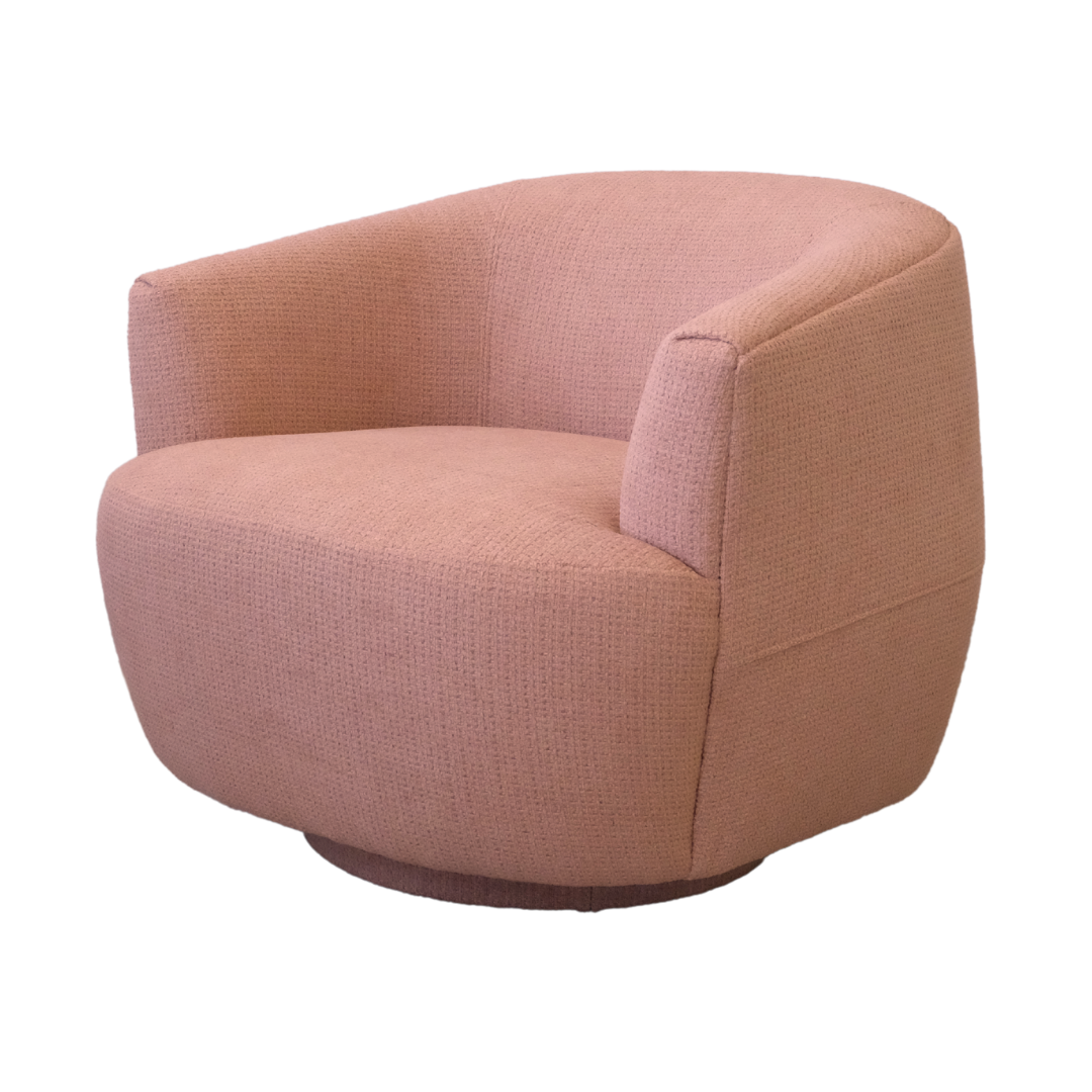 Swivel Chair The Drum Brown w/ Fabric Base