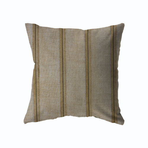 22x22 Beige and Brown with Embroidery Stripes