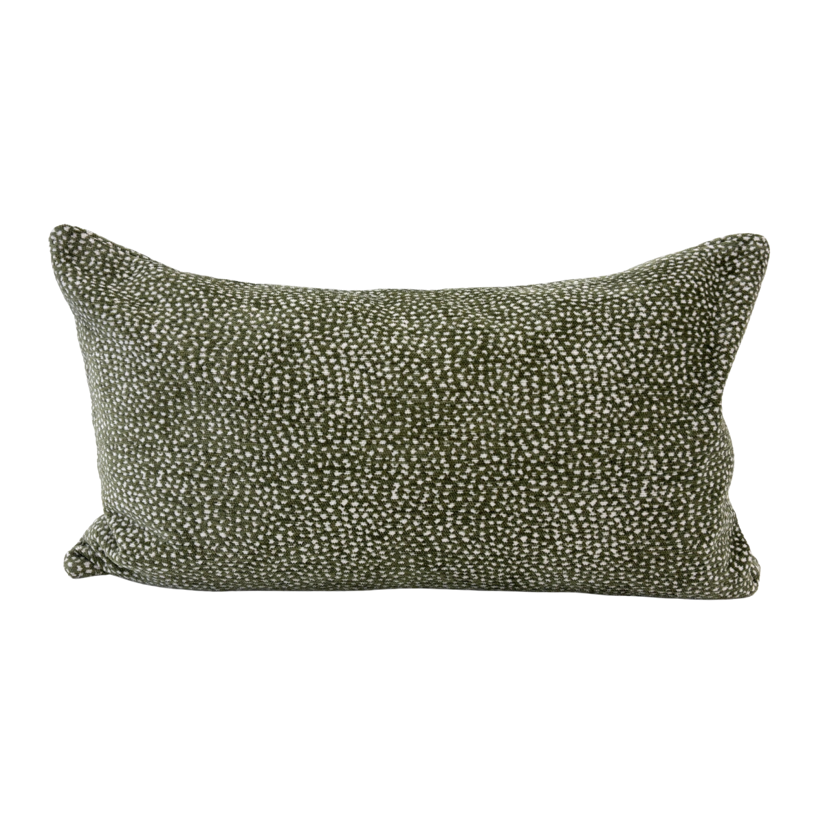 14x24 Pre-Stuffed White and Green Speckle Pillow