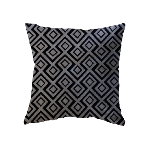 18x18 - Black & Beige Diamonds