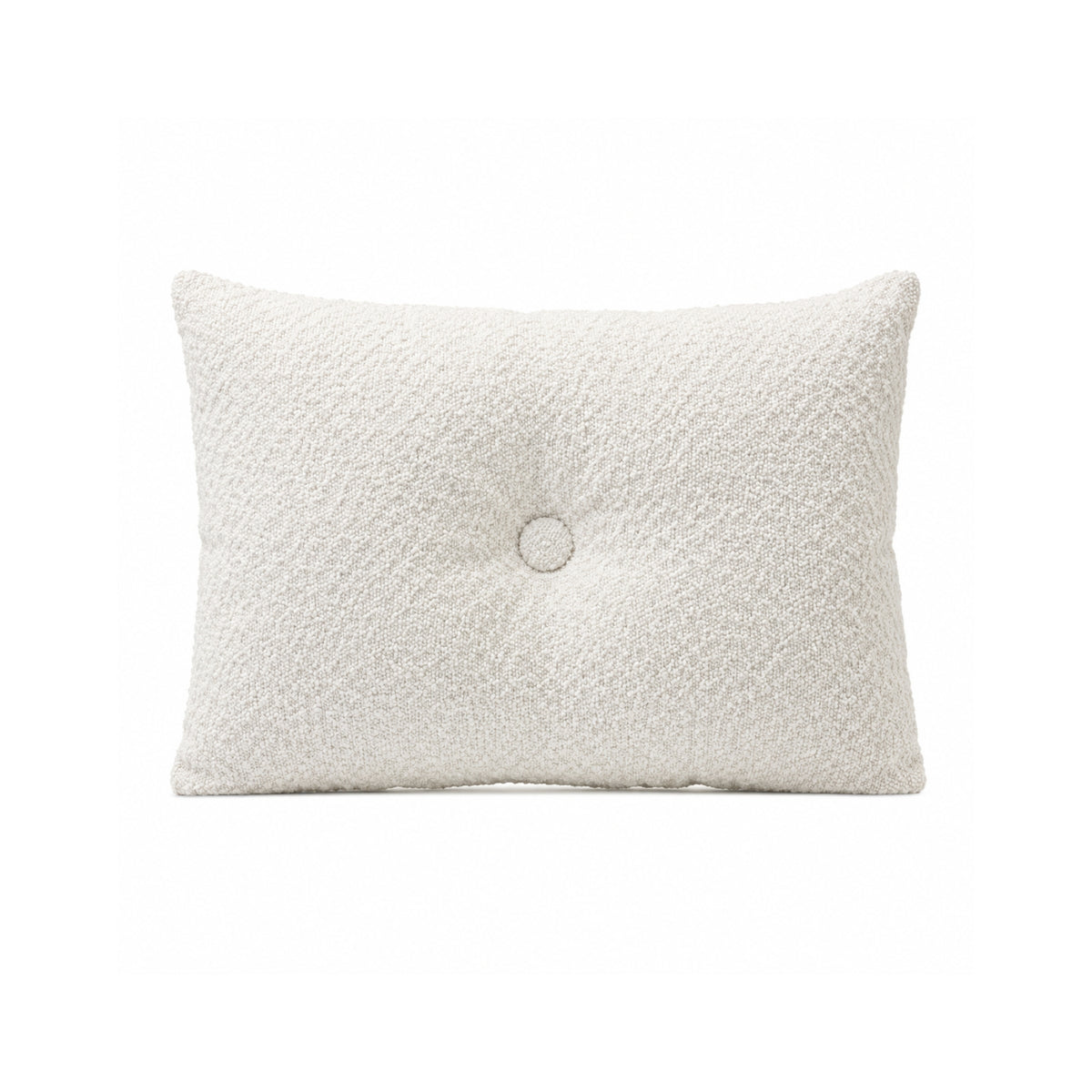 14x21 Textured White Center Tufted Pillow