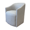 Accent Chair Curved Grey w/Wheels