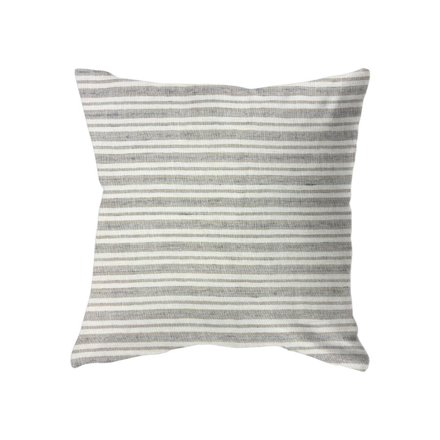 22x22 Cream w/ Taupe & Grey Stripes