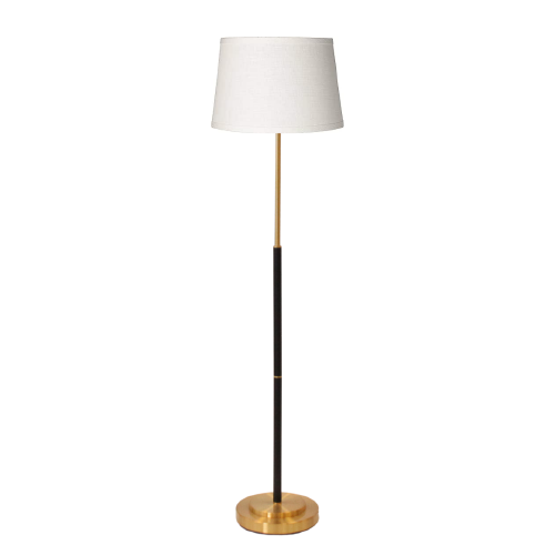 Lamp - Floor Straight Black w/ Gold Base