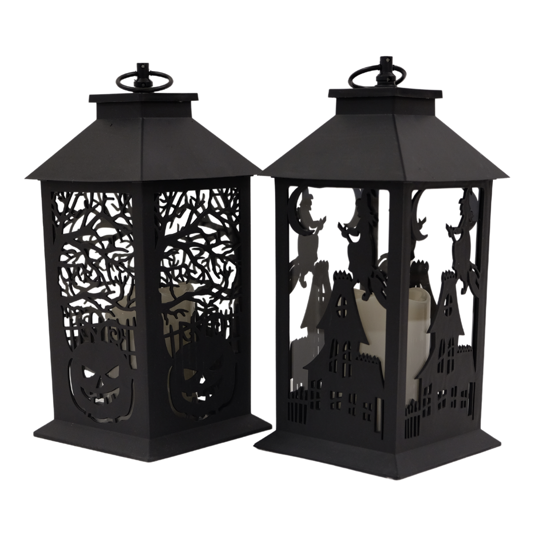 Halloween - Black Lantern with Candle