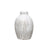 Vase - Round Terra-Cotta w/ Engraved Lines White